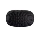 Sophia - Pouf PREMIUM - antraciet - 100% gerecycled kunststof - ø45cm