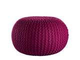 Luuk - pouf - bordeaux - gerecycled kunststof - ø45cm