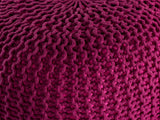 Luuk - pouf - bordeaux - gerecycled kunststof - ø45cm