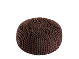 Tess - pouf - bruin - gerecycled kunststof - ø45cm