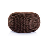 Tess - pouf - bruin - gerecycled kunststof - ø45cm