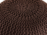 Tess - pouf - bruin - gerecycled kunststof - ø45cm