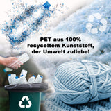 Tess - pouf - bruin - gerecycled kunststof - ø45cm