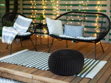 Sophia - Pouf PREMIUM - antraciet - 100% gerecycled kunststof - ø45cm