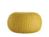 Amelia - pouf - geel - 100% gerecycled kunststof - ø45cm