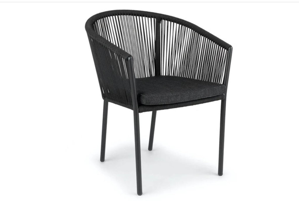 Reims Stapelbare buiten stoelen - Aluminium Zwart