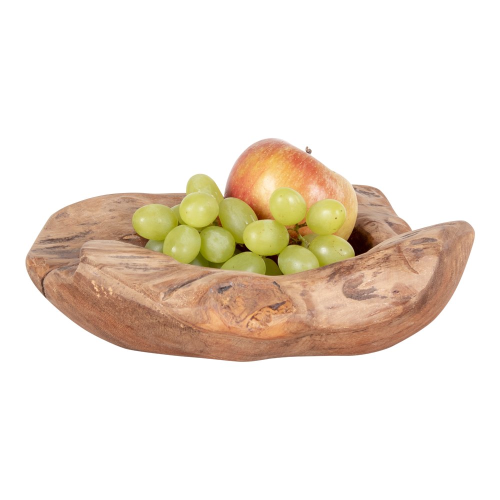 Luuk - bol en teck - naturel - bois de teck - Ø20xh8 cm
