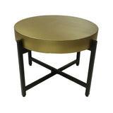 Prachtige ø50 cm salontafel van hoogwaardig metaal voor een stijlvol interieur.