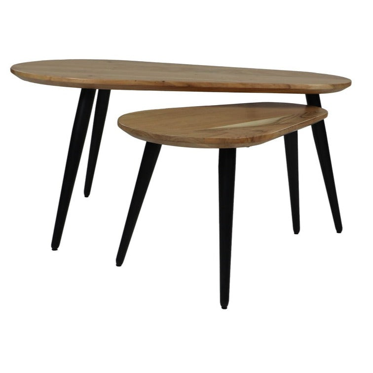 Ontdek de Salontafels Zurich van Wood Selections: een harmonieuze combinatie van acaciahout en staal voor eigentijdse charme in jouw woonkamerinterieur.