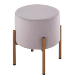 Bram - Hocker - Rosa - Samt - Ø 32 H 38 cm