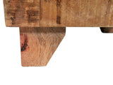 Michael - Commode à bords festonnés - bois naturel - manguier massif - 40x92 cm