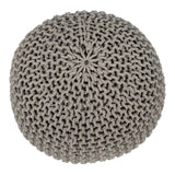Christopher - Sitzhocker Pouf SET 2 - gerecycled katoen - Ø 55 cm H 37 cm