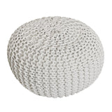 Evelyn - Sitzhocker Pouf SET 2 - recycelte Baumwolle - Ø 55 cm H 37 cm