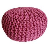 Evelyn - Sitzhocker Pouf SET 2 - recycelte Baumwolle - Ø 55 cm H 37 cm