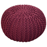 Elin - Sitzhocker Pouf SET 2 - gerecycled katoen - Ø 55 cm H 37 cm