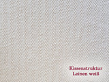Evelyn - Sitzkissen - Weiß - Leinen - 43x42 cm