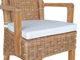 Olivia - coussin d'assise - blanc - ardoise - spécialement pour chaises avec accoudoirs