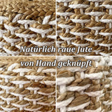 David - Sitzpouf - natuur - jute - 50x50 cm