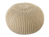 David - Sitzpouf - Creme - 100 % recycelter Kunststoff - Ø55cm