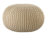 David - Sitzpouf - Creme - 100 % recycelter Kunststoff - Ø55cm