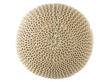 David - Sitzpouf - Creme - 100 % recycelter Kunststoff - Ø55cm