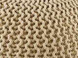 David - Sitzpouf - Creme - 100 % recycelter Kunststoff - Ø55cm