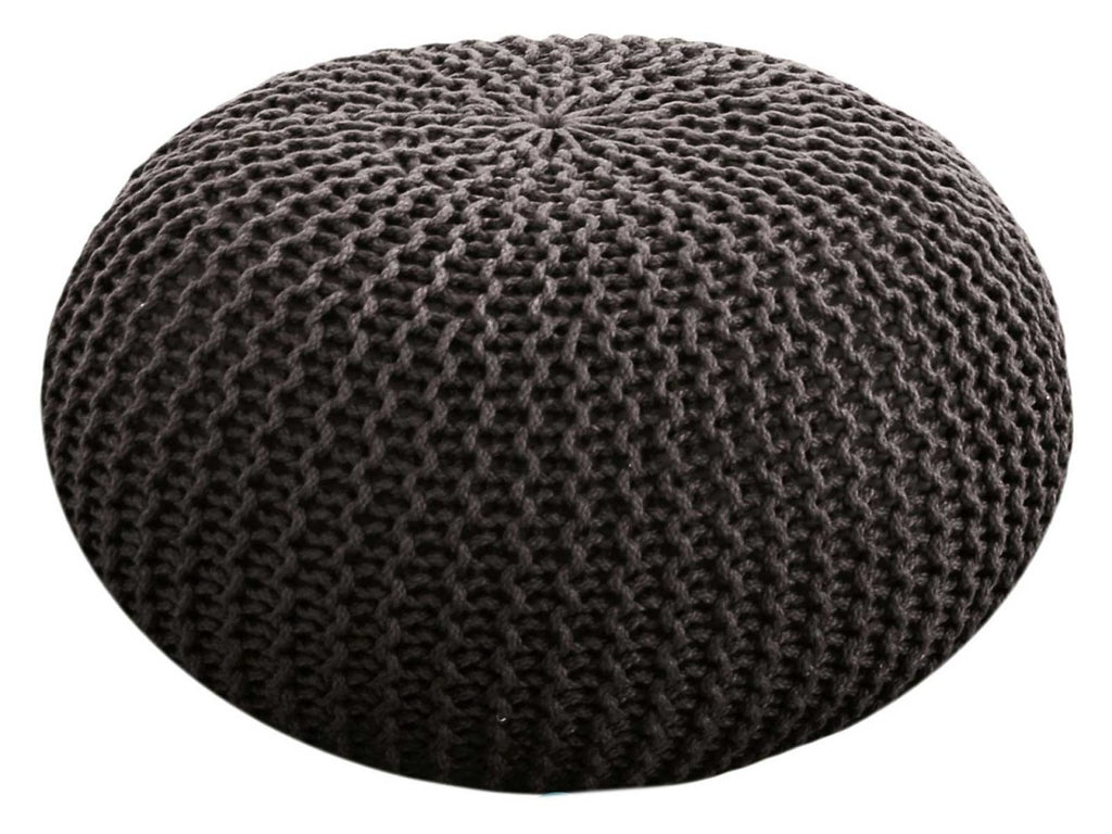 Olivia – Sitzpouf – gestrickt – 100 % recycelter Kunststoff – Ø 55 cm