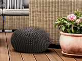 Olivia – Sitzpouf – gestrickt – 100 % recycelter Kunststoff – Ø 55 cm