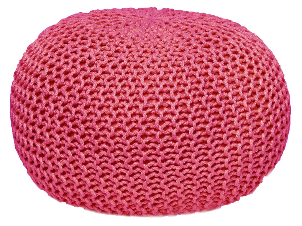 Charlotte - zitpoef - roze - gerecycled kunststof - Ø 55cm