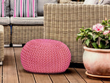 Charlotte - zitpoef - roze - gerecycled kunststof - Ø 55cm
