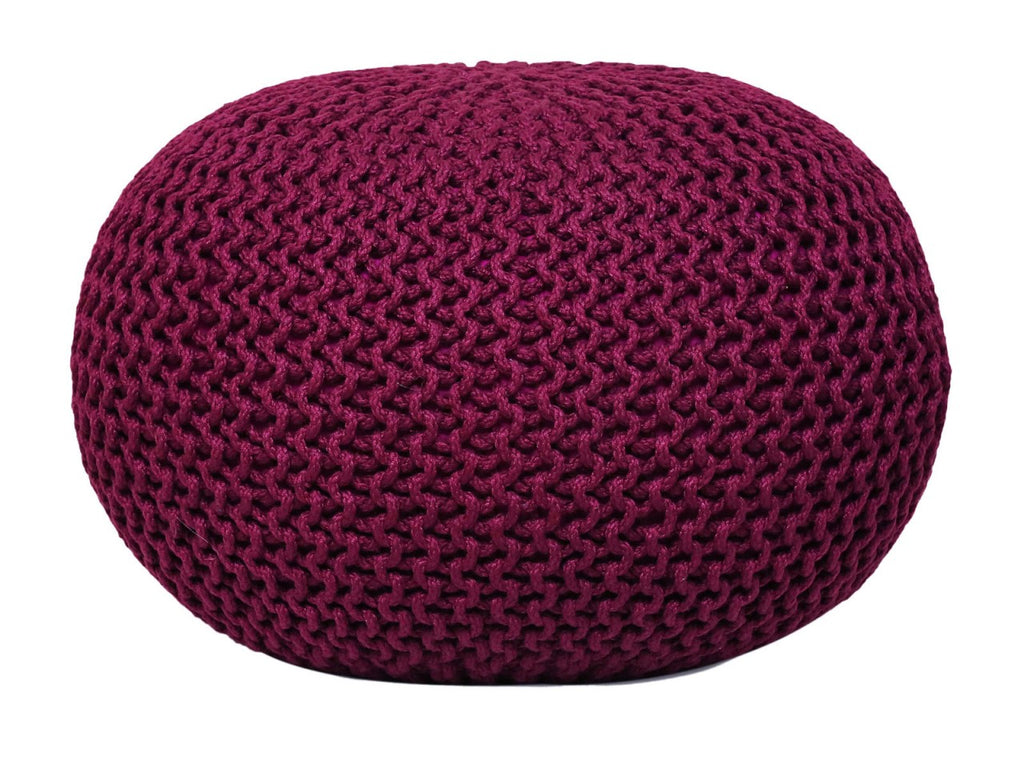 Robert - zitpouf - bordeaux - gerecycled plastic - Ø 55cm