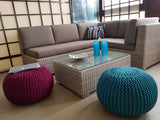 Robert - zitpouf - bordeaux - gerecycled plastic - Ø 55cm
