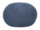 Julia - Sitzpouf - gebreid - gerecycled kunststof - Ø 55cm