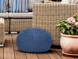 Julia - Sitzpouf - gebreid - gerecycled kunststof - Ø 55cm