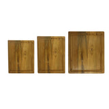 Ervaar duurzaamheid en decoratie in één met deze snijplank van Wood Selections, gemaakt van oud teakhout voor jouw keuken.
