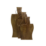 Verrijk je interieur met deze set van 3 snijplanken, gemaakt van hoogwaardig mangohout voor natuurlijke schoonheid en warmte.