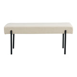 Hendriks – Bank – Bouclé – Stahl und Holz – 100 x 36 x 42,5 cm