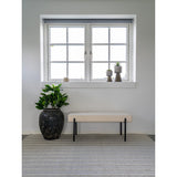Hendriks – Bank – Bouclé – Stahl und Holz – 100 x 36 x 42,5 cm