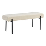 Hendriks – Bank – Bouclé – Stahl und Holz – 100 x 36 x 42,5 cm