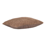 De Boer - kussen - bruin bouclé - polyester en katoen - 45x60 cm