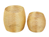 James - Teelichthalter Set 2-teilig - goud of zilver - aluminium - 10x10x15 cm