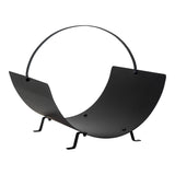 Luuk - Kaminholzregal - Schwarz - Stahl - 40x35x33,5 cm