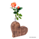 James – Blumenvase – Holz – Mangoholz – Set mit 3 Herzen