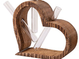 James – Blumenvase – Holz – Mangoholz – Set mit 3 Herzen