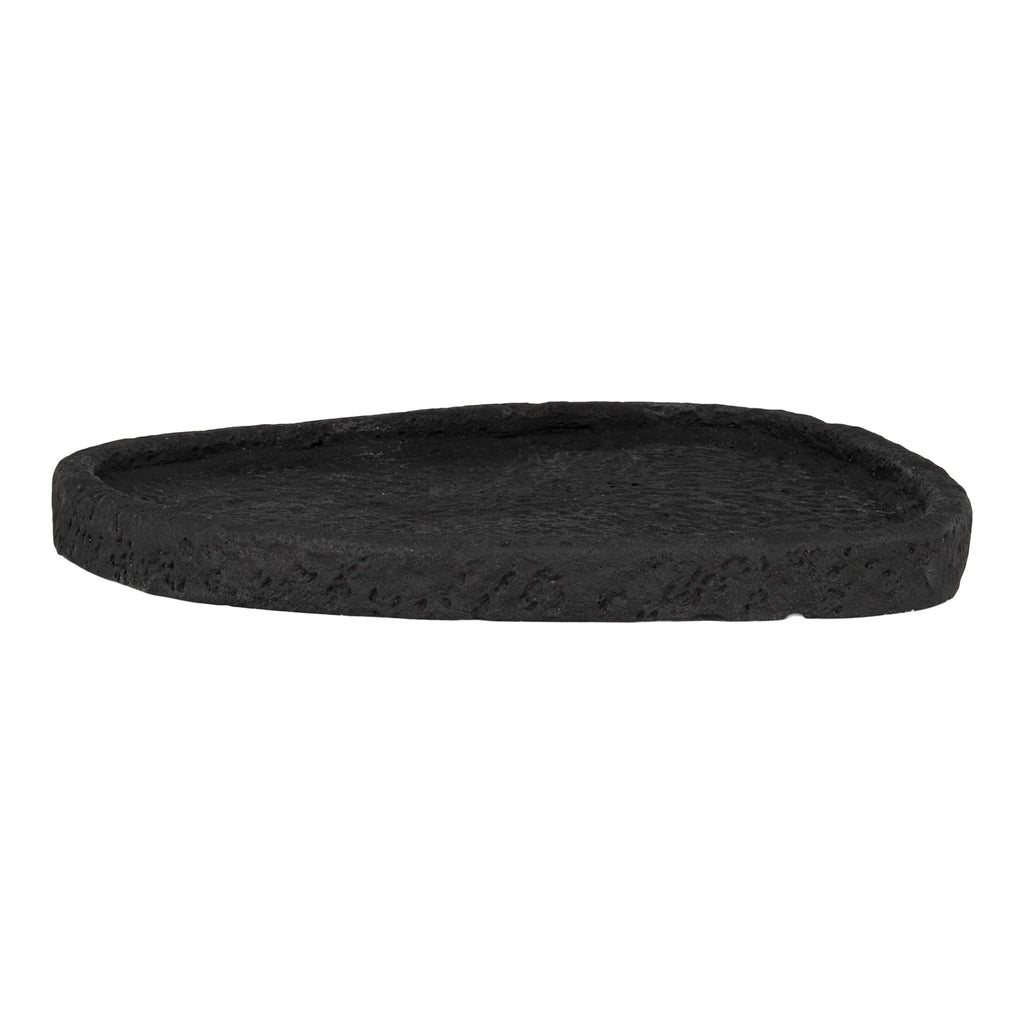 Blanc - plateau - noir - ciment - 26,5x26x2 cm