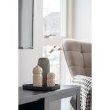 Blanc - plateau - noir - ciment - 26,5x26x2 cm