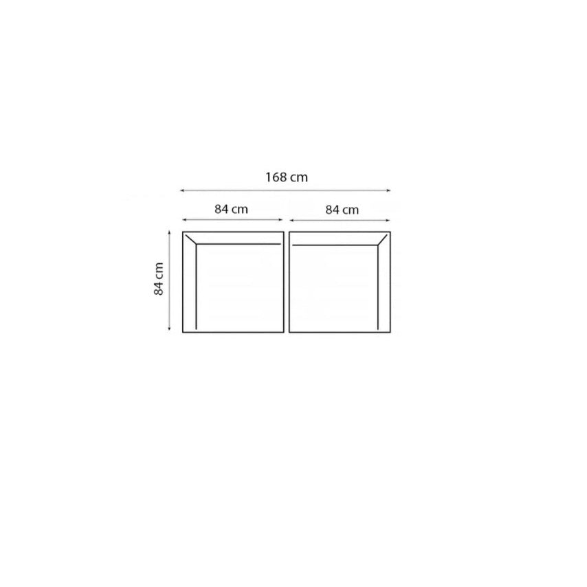 Ervaar duurzaamheid en stijl met de hoogwaardige houten materialen en donkergrijze polyester kussens van de 2-delige modulaire tuin loungeset Aruba, geschikt voor elke buitenruimte.