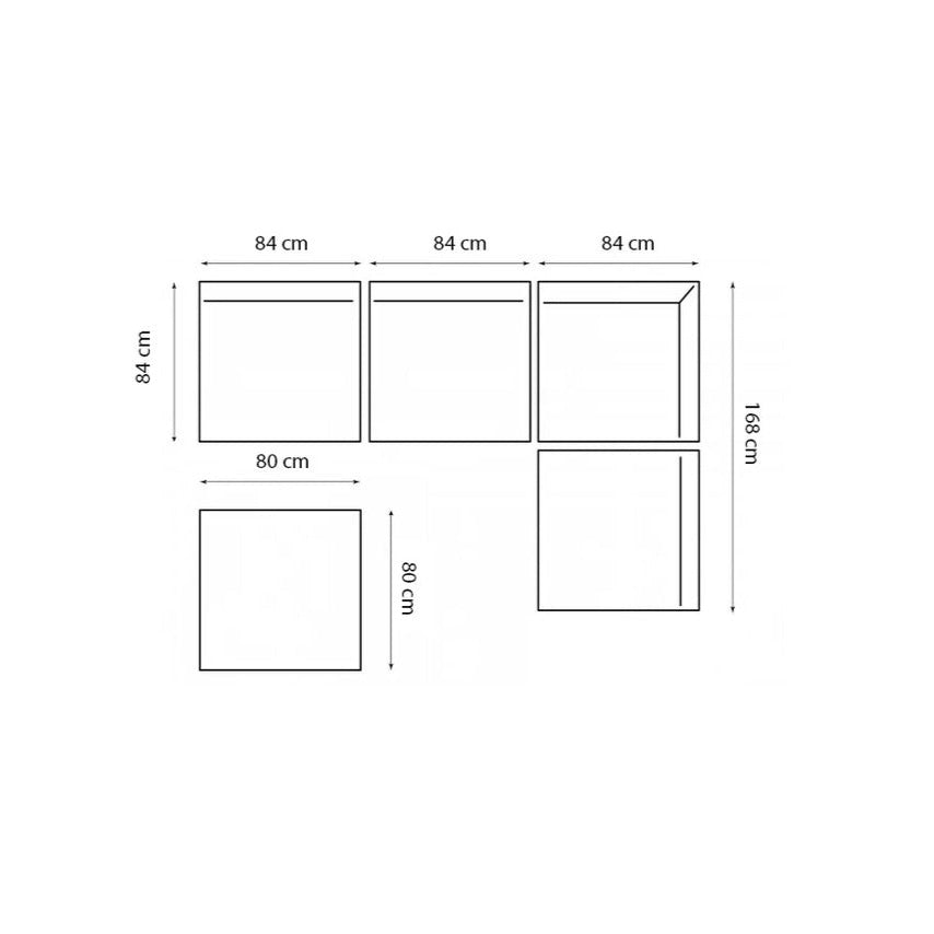 Gemaakt van hoogwaardig teakhout, polyester en koudschuim, biedt de 5-delige modulaire tuin loungeset duurzaamheid en comfort, waardoor je langdurig kunt genieten van heerlijke momenten van ontspanning en gezelligheid in je eigen buitenparadijs.