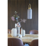 Amelia - Vaas - keramiek - beige met patroon - Ø16x25,5 cm