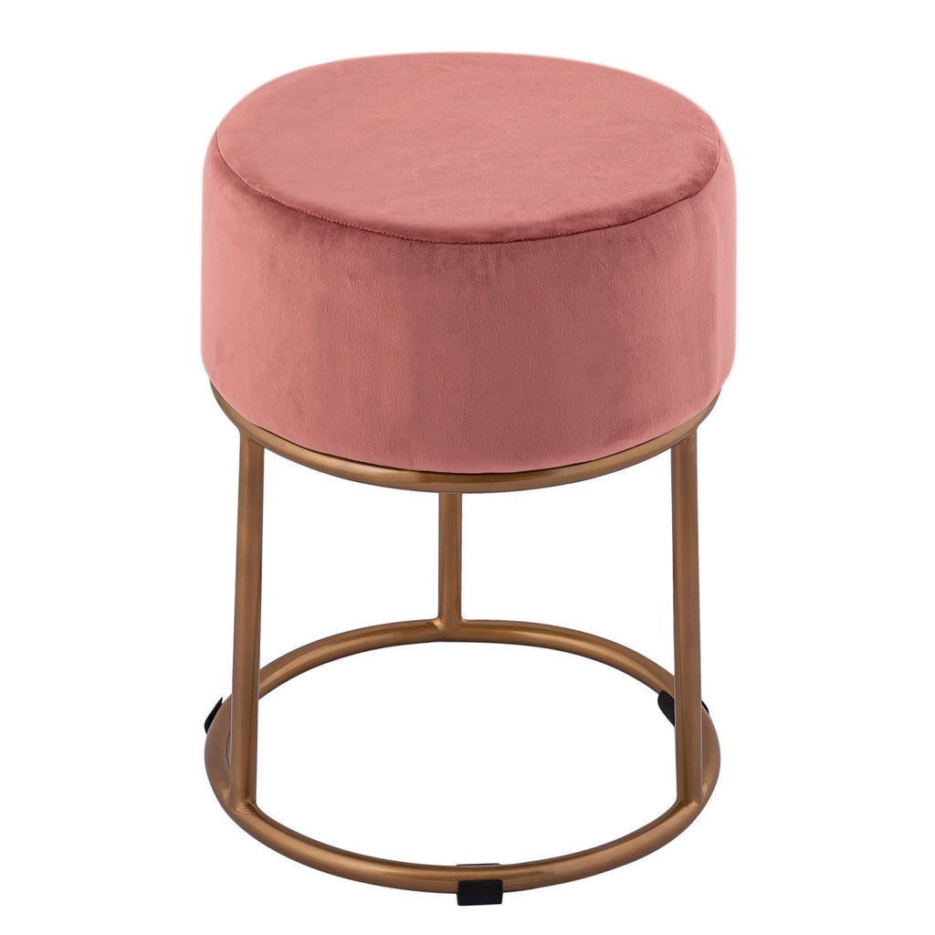 William - Hocker - goud - velours - Ø 32 H 42 cm